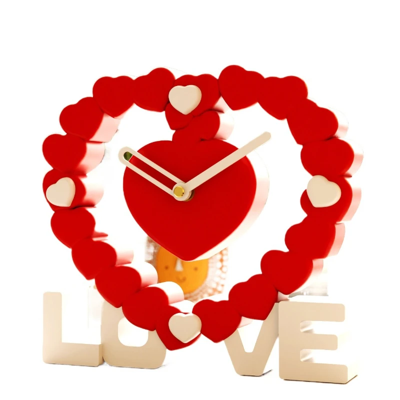 

Ultra-quiet three-dimensional pendulum clock at first sight creative desk clock TV cabinet desk clock pendulum table