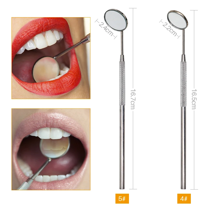 1 szt./2 szt. Odłączany odbłyśnik lusterko stomatologiczne ze stali nierdzewnej lusterka ustne dentysta narzędzie do pielęgnacji jamy ustnej