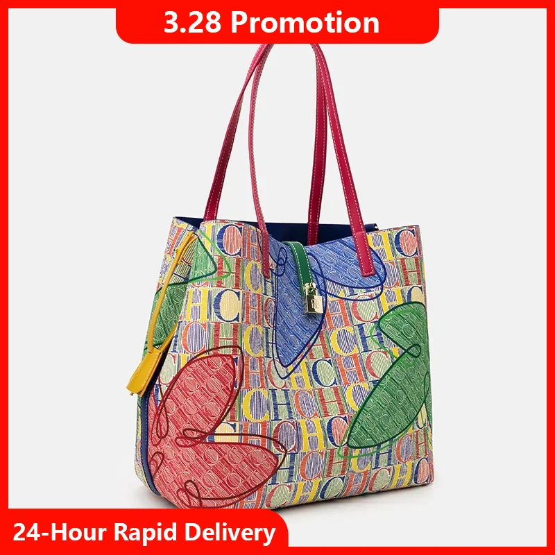 

CH Letter Printing Design Shoulder Bag Large Capacity Women's Crossbody Bag Premium Feeling Versatile Ladies Handbag Fashion