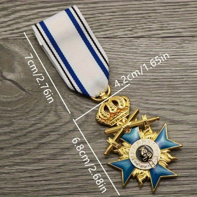 1PC Copy Prussian Bavarian Crown Cross Medal Metal Enamel Badge Commemorative Badge