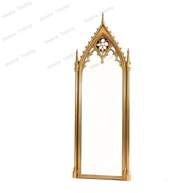 

Medieval full body mirror floor mirror French retro European full-length mirror customization