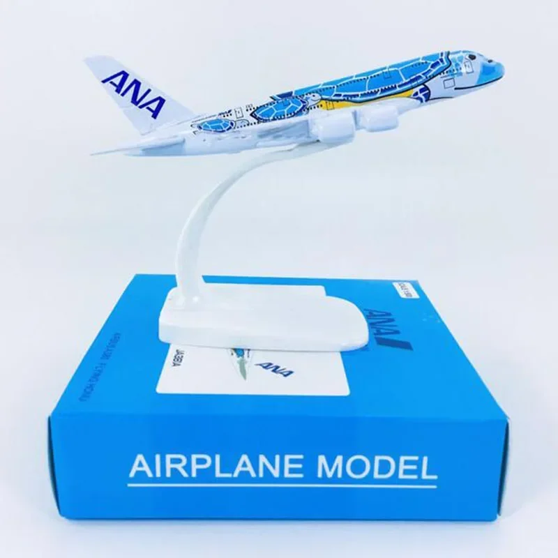 14CM 1/500 Scale A380 380 ANA Airlines Blue Turtle Lani KALA Plane