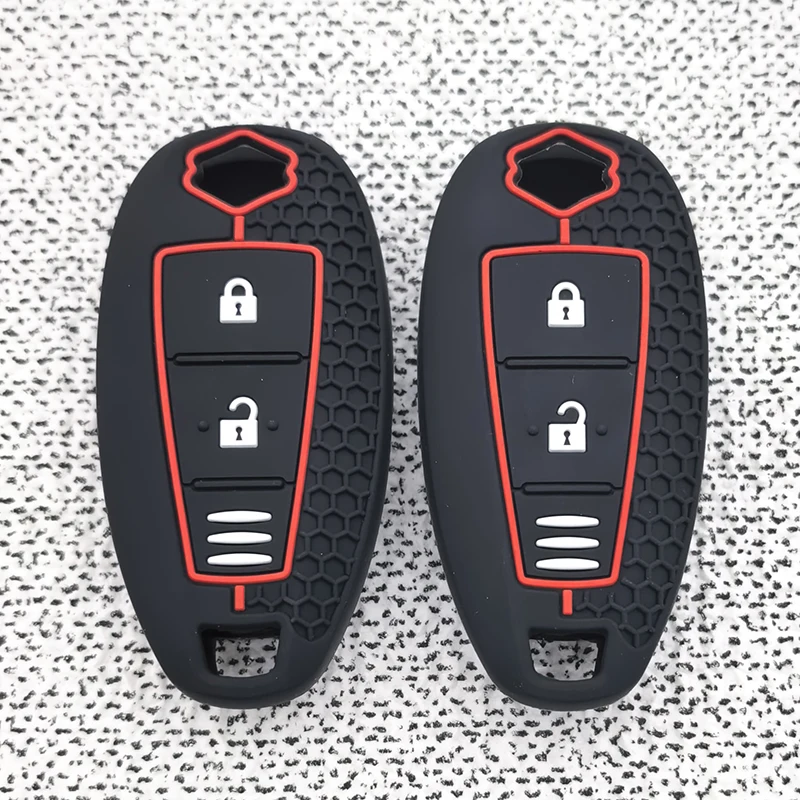 Für Suzuki Baleno Ertiga Ciaz Ignis Kizashi Swift SX4 S-cross Vitars Silikon Auto Smart Key Cover Hülle Tasche Schutz Schlüsselanhänger