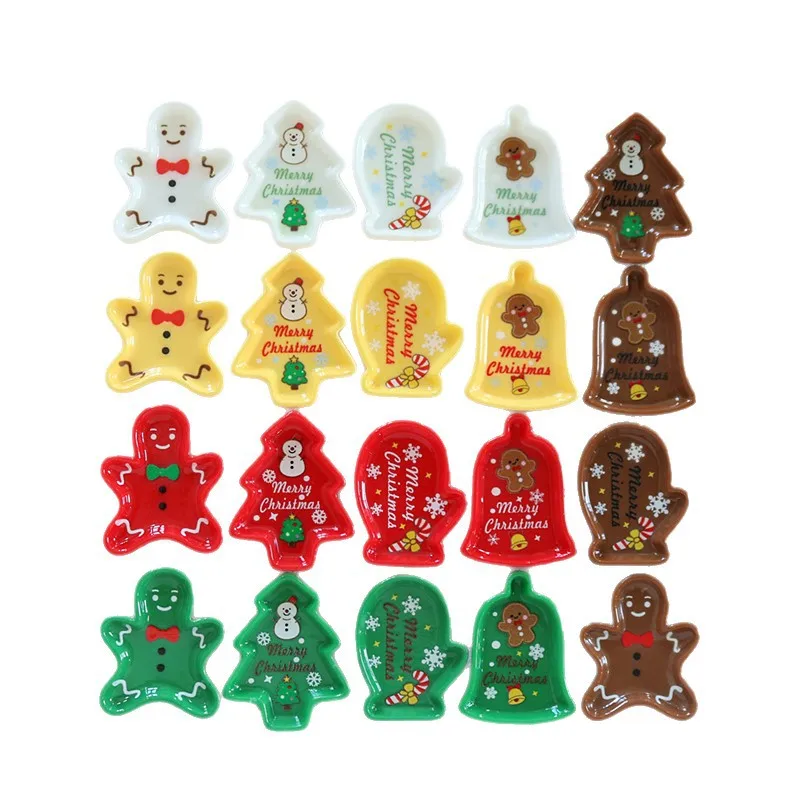 4pcs Resin Christmas Tree Small Plate Accessories Charms Jewelry Making Decorating Bracelets Earrings And Car Accessories