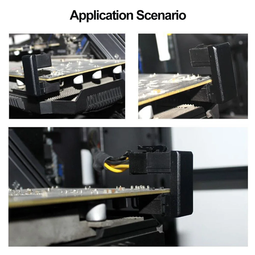 GPU Power Board 6 Pin GPU Power Connector Turn Connector 8 Pin 180 Degree Angle for PC Computer Graphics Card