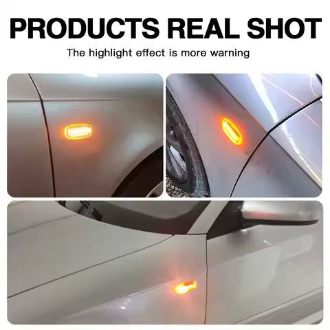 2PCS LED Side Marker Lights Canbus For Audi A3 S3 04-08 A4 RS4 02-05 RS4 B8 05-08 S4 A6 S6 RS6 00-05 C7 05-11 Turn Signal Lamps