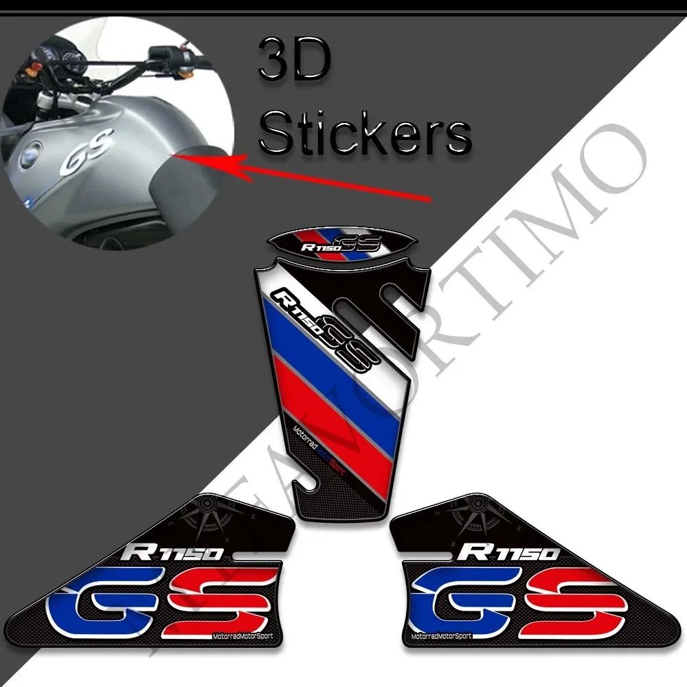 Motorcycle Tank Knee Pad Grips Stickers Decals Protector Gas Fuel Oil Kit ADV Adventure For BMW R1150GS R 1150 GS R1150 GSA