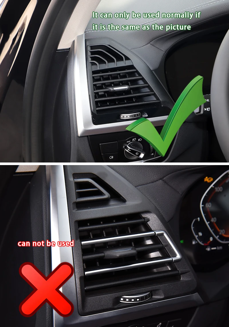 For BMW X4 X3 G02 G01 2021 2020 2019 2018 Air Conditioning Outlet Protective Cover Carbon Fiber Style Trim Car Accessories