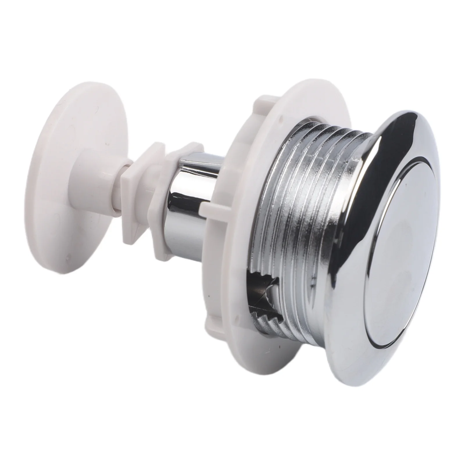 Single Flush Button Designed for Toilet Tank Installation 55mm Size with Optional Bracket in Tough ABS Material
