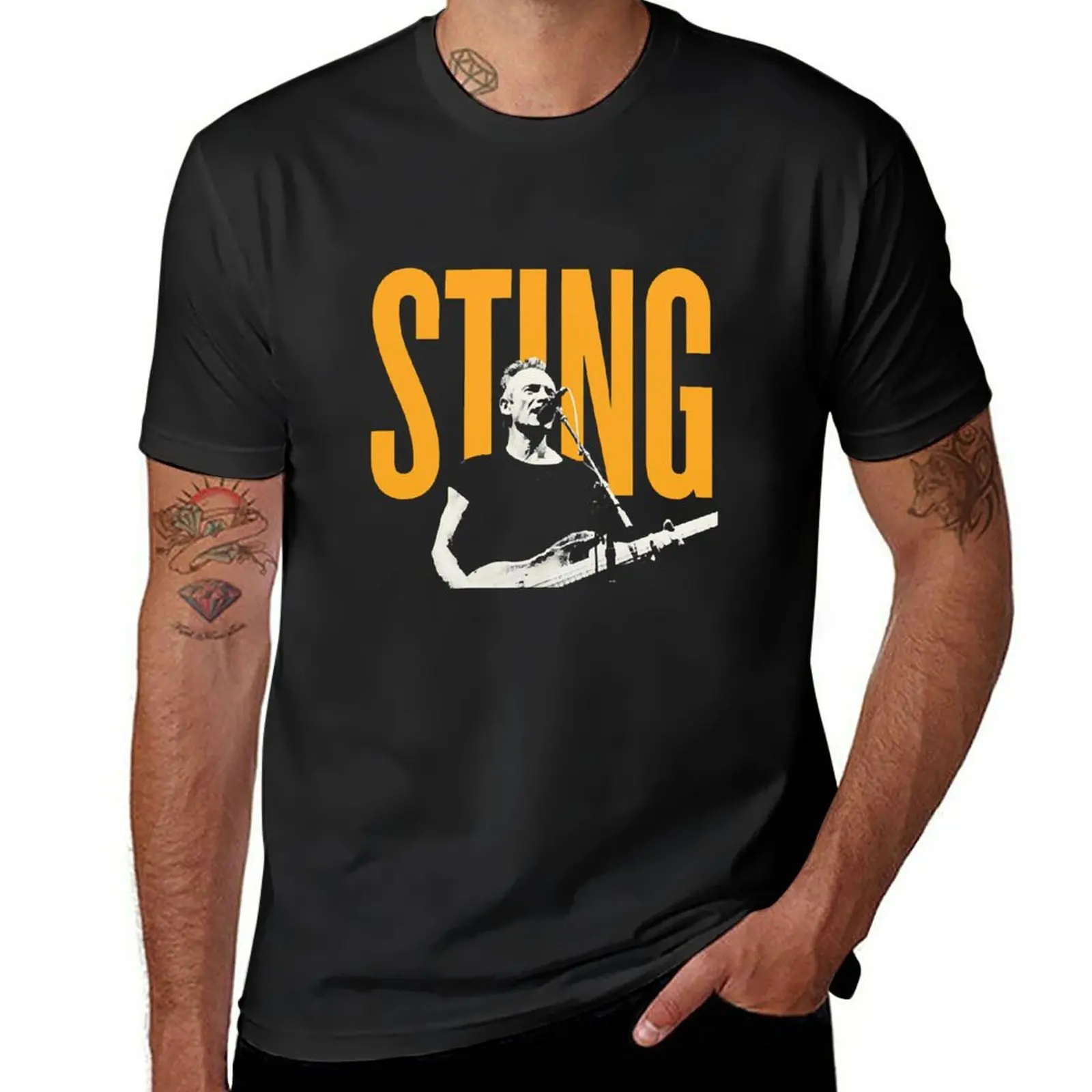 

New Sting Bergitar T-Shirt summer clothes vintage t shirt cute clothes korean fashion mens cotton t shirts