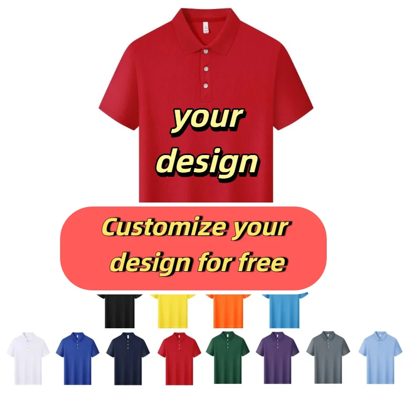 Men's Quick Drying Thin 150g Polo Shirt Personalized Custom Print Logo Company Employee Work Clothes Workwear Cheap Clothes Top