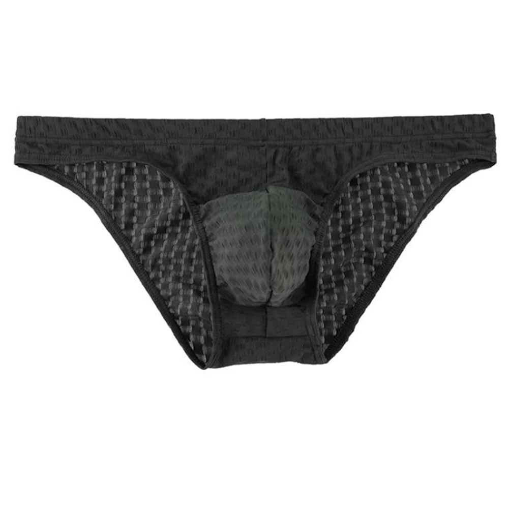 

Men Mesh Lantern Grid Brief Breathable U Convex Pouch Lingerie Sexy Accessories For Couple Low Rise Underwear Soft Men's Panties