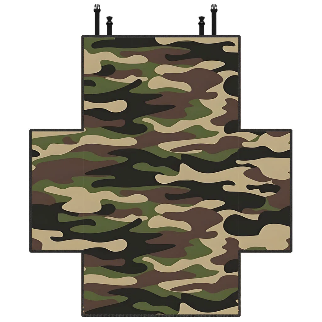 Army Green Camouflage Print Oxford Fabric Pet Trunk Mat, Pet Trunk Cover, Dog Seat Mat,  Large Dog Seat Mat, Universal Size