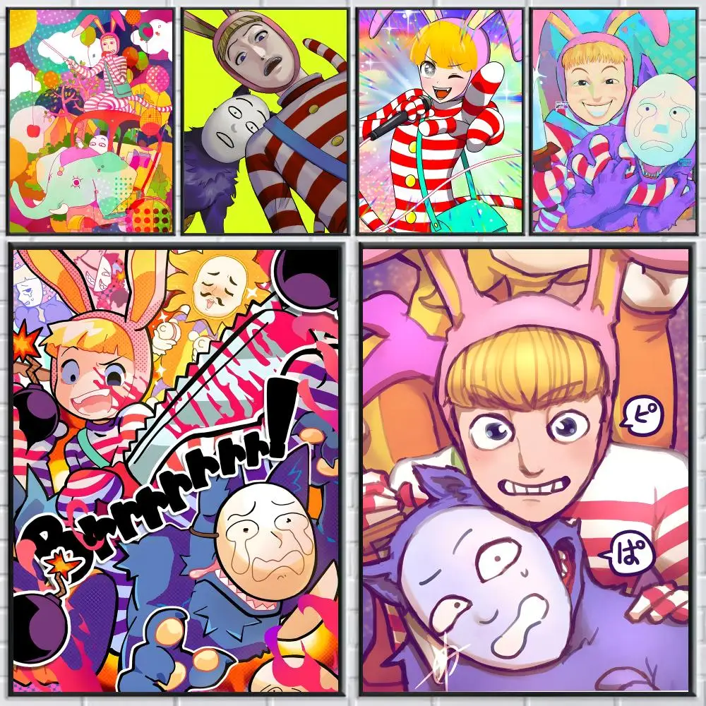 Popee The Performer Poster HD Art Sticker Self Adhesive For Playroom Bedroom Hallway Home Wall Art Decor Gift