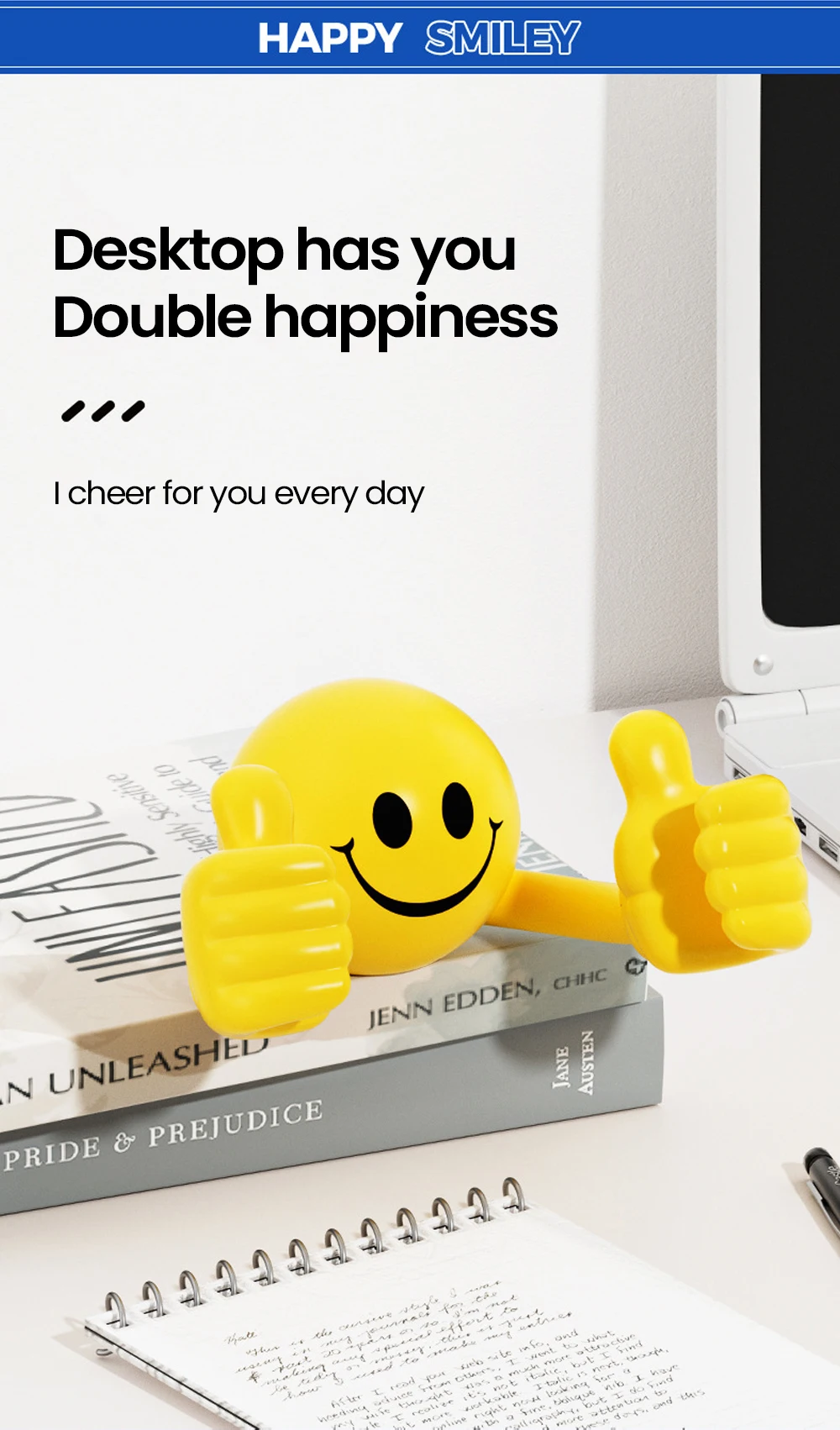 Thumb Shaped Desk Mobile Phone Holder Stand Adjustable Desktop Tablet Holder Universal Cute Creative 360° Rotating Phone Stand