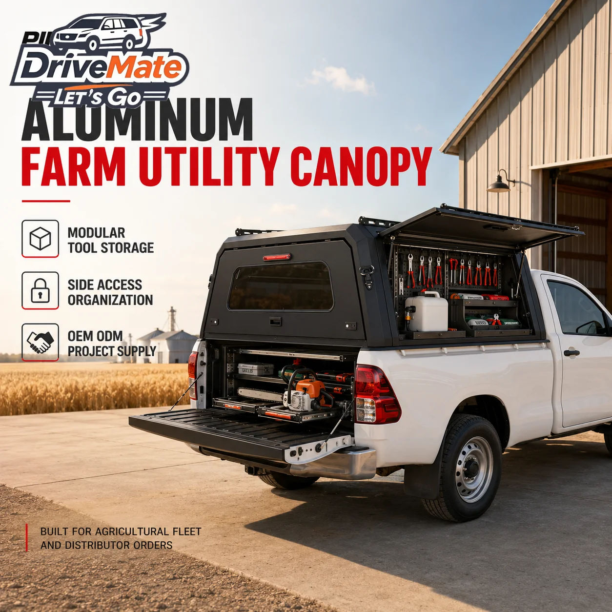 Bed cap Custom Made Aluminum Pickup Truck Canopy for Toyota HILUX REVO Single Cab Waterproof Tool Storage Hardtop Canopy