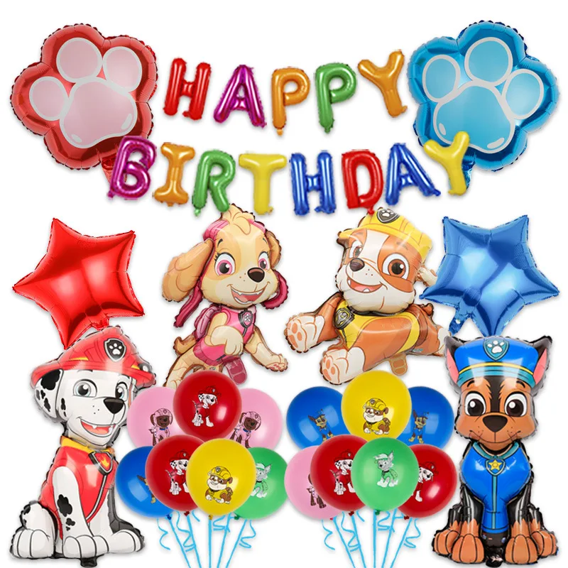 18inch Paw Patrol Aluminum Foil Balloon Skye Everest Chase Marshall Rocky Zuma Party Decor Balloons Baby Shower Boy Girls Gift