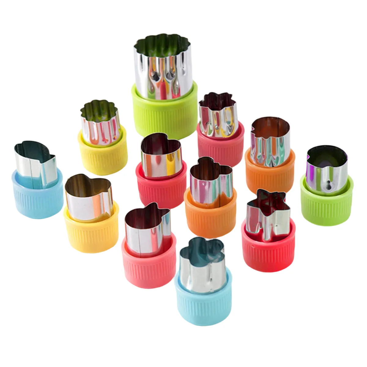 Leeseph 12 pcs Gemüses ch neider Formen setzt Mini-Größe Cutter Obsts ch neider Kinder Lebensmittels ch neider Gebäcks tempel Schimmel Kekse