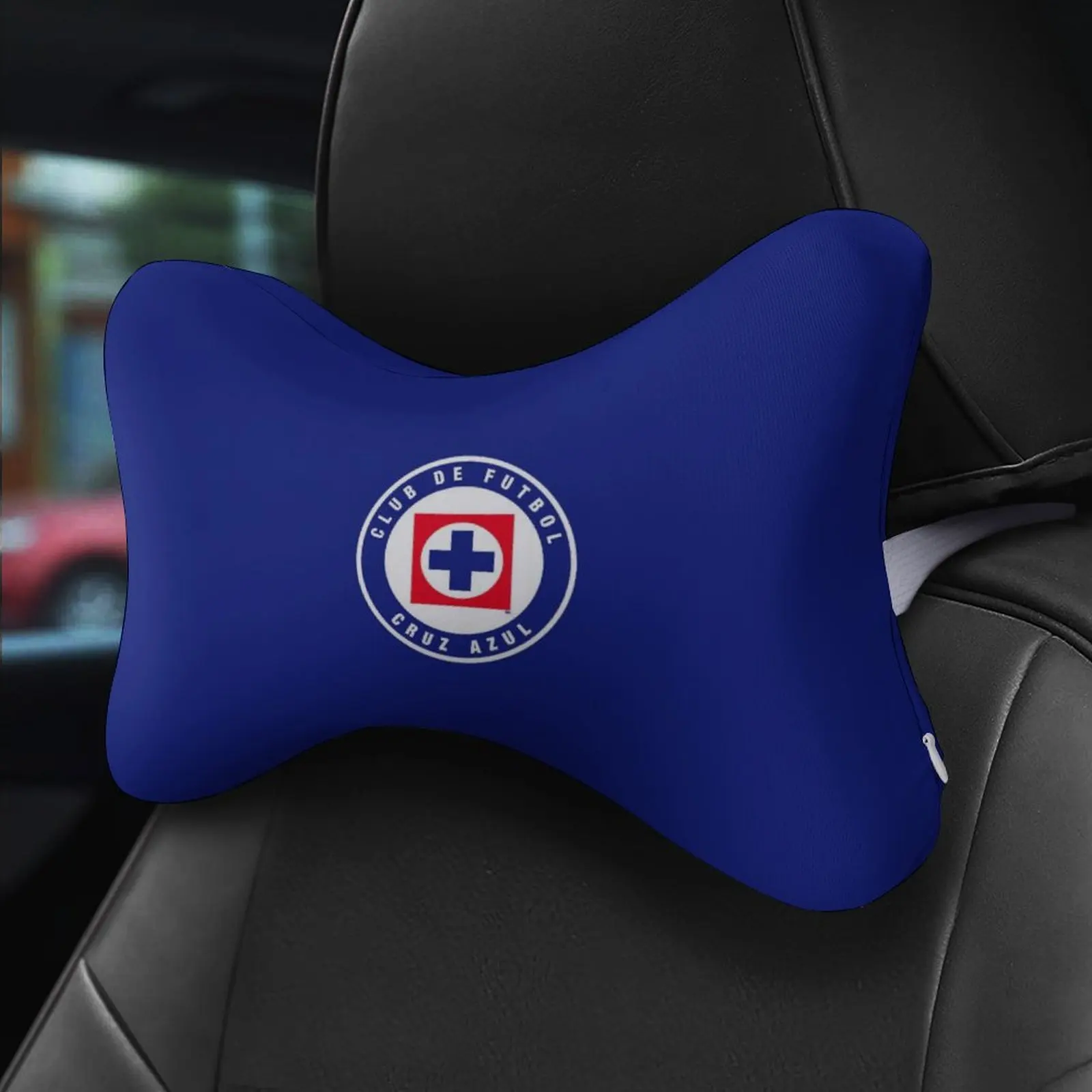 

Mexico Cruz Azul Decor Car Neck Pillow Seat Headrest Pillows Memory Foam Protector Travel Cute Gifts Rest Relax for Gaming Chair