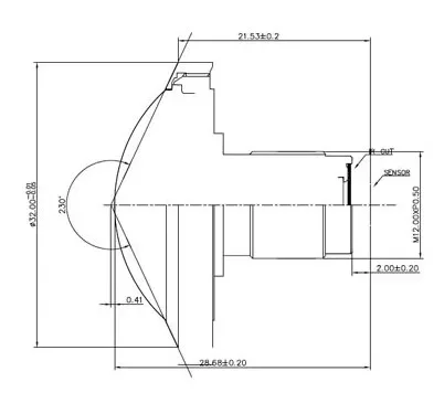 

New SMTSEC IMX485LQJ/LQJ1 IMX415-AAQR/AAMR IMX46 M12*0.5 13MP 1/2.3 Inch 1.2mm F2.4 230 Super Wide CCTV Lens IR Filter Guangdong