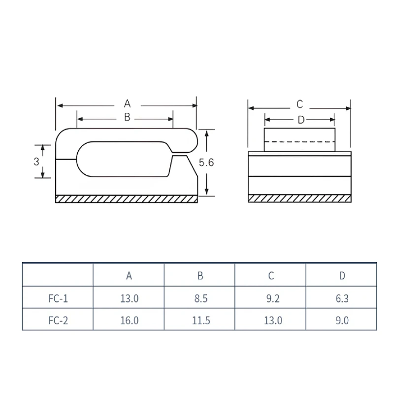 FC-1 FC-2 White Black Nylon Cable Fixing Clip Cable Wire Sorting Buckle Chassis Organizer Self-adhesive Durable Cable Clamps