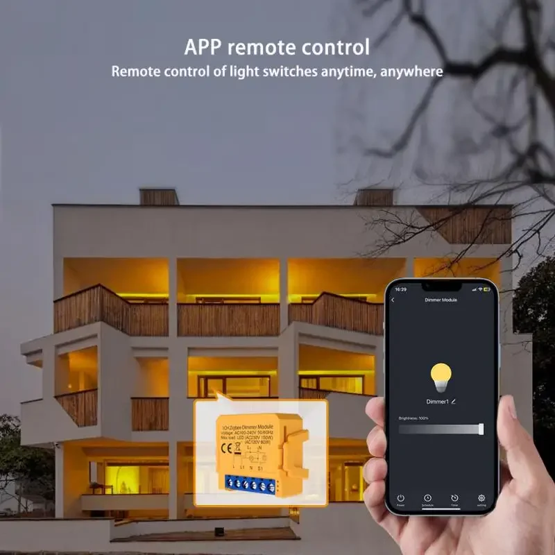 Tuya wifi zigbee inteligente dimmers módulo de interruptor mini controle de 2 vias luzes led interruptor regulável funciona com alexa google casa