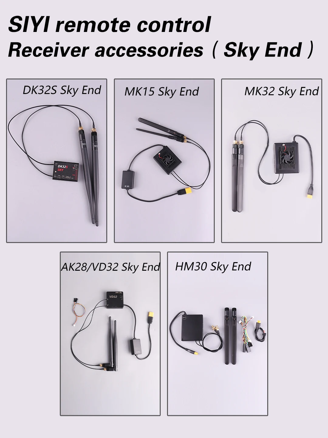 SIYI Remote Control Receiver Accessories MK15 MK32 DK32S VD32 Model Airplane Remote Control Sky End