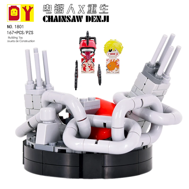 MOC Creative Chainsaws Toys Man Super Heroes anime action figures Model Building Blocks Boys Assembly Bricks Children Gifts