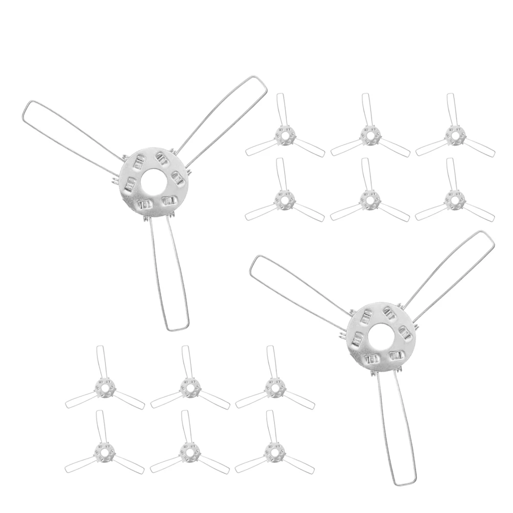 

24Pcs Lampshade Clips Buckles 3 Prong Spring Adapter for Rattan Bamboo Glass Ball Fixtures DIY Lighting Accessories Holder