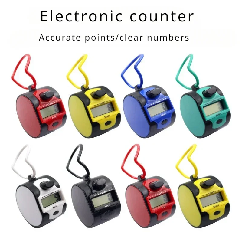 High Definition Display Portable Plastic Four Digit Counter Manual Counting Device Library Electronic Counter