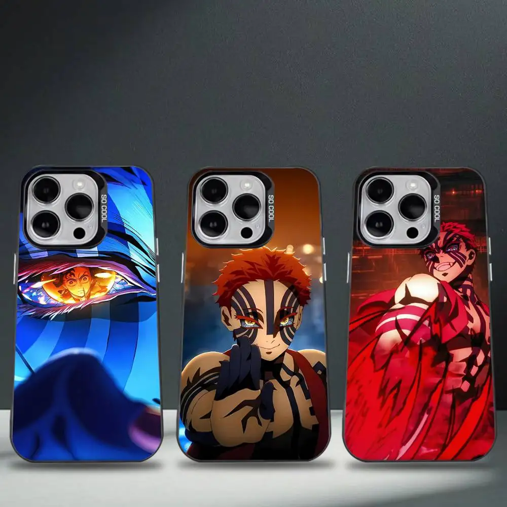 

Akaza D-Demon S-Slayer Phone Case For iPhone 16,15,14,13,12,11,8,7,Pro,Max,Plus,Mini,XS,SE Anti Fall Black Matte Hard