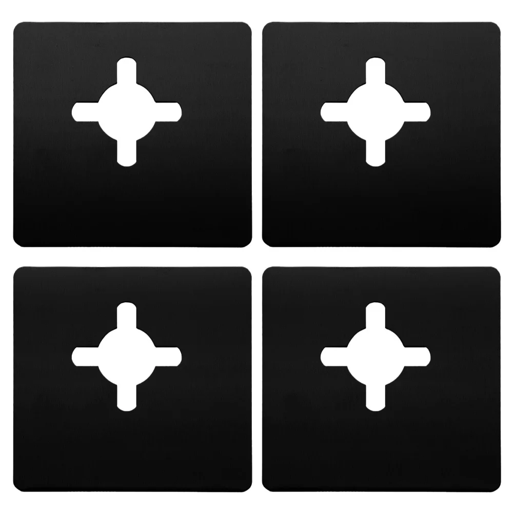 

4Pcs Door Lock Repair Plate Stainless Steel Reinforcement Cover for Gaps Fixing Home Office Hotel Use Front Door Strike Plate