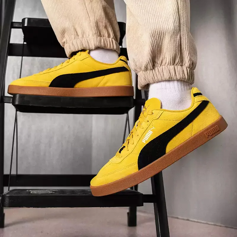 Zapatillas Deportivas Casuales PUMA Retro de Caña Baja con Suela de Goma en Gamuza Amarillo Mostaza 400717-29