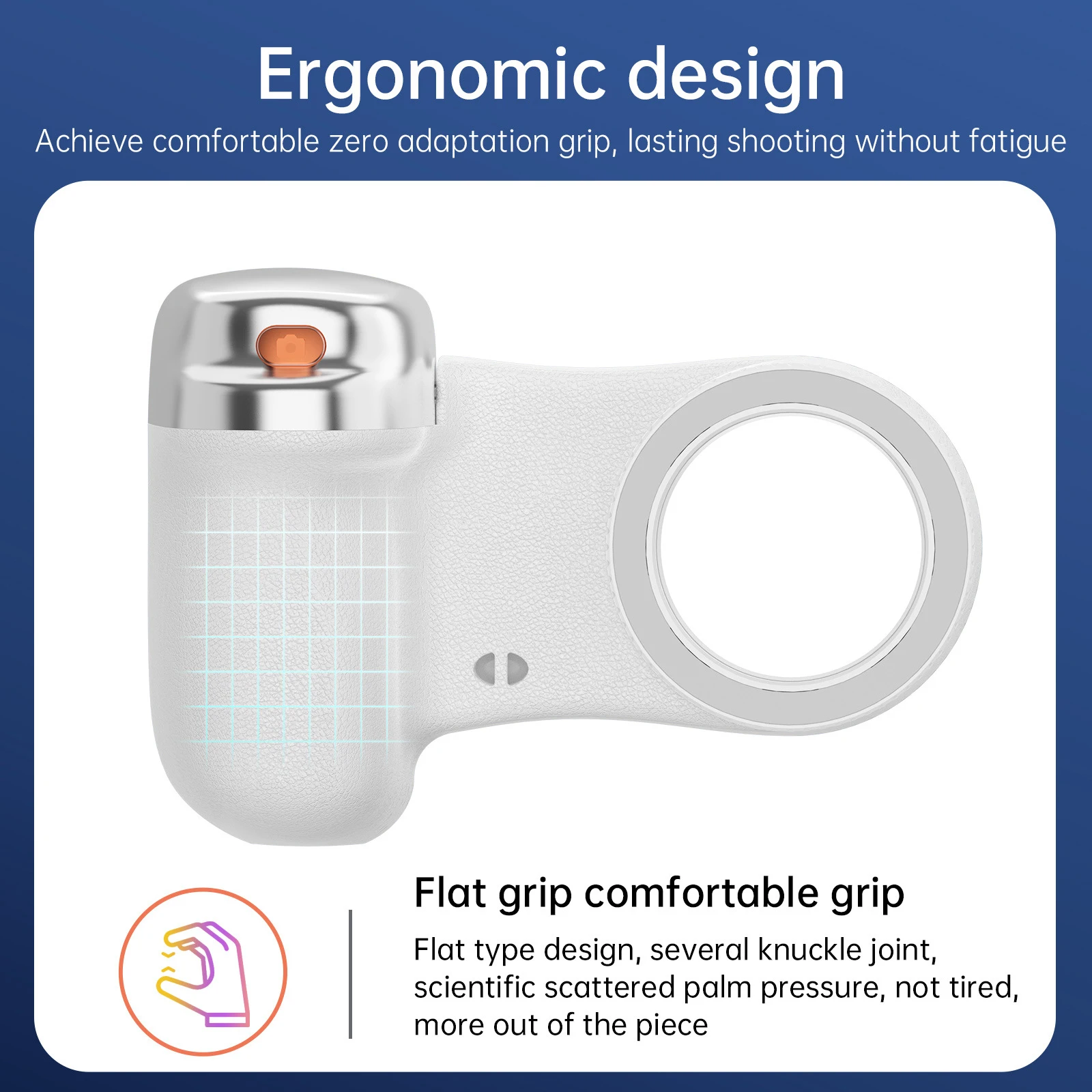 

Magnetic Phone Hand Grip for iPhone 17-12 Android Phone Shutter Bluetooth Remote Control Selfie Handle Vlog Stabilizer