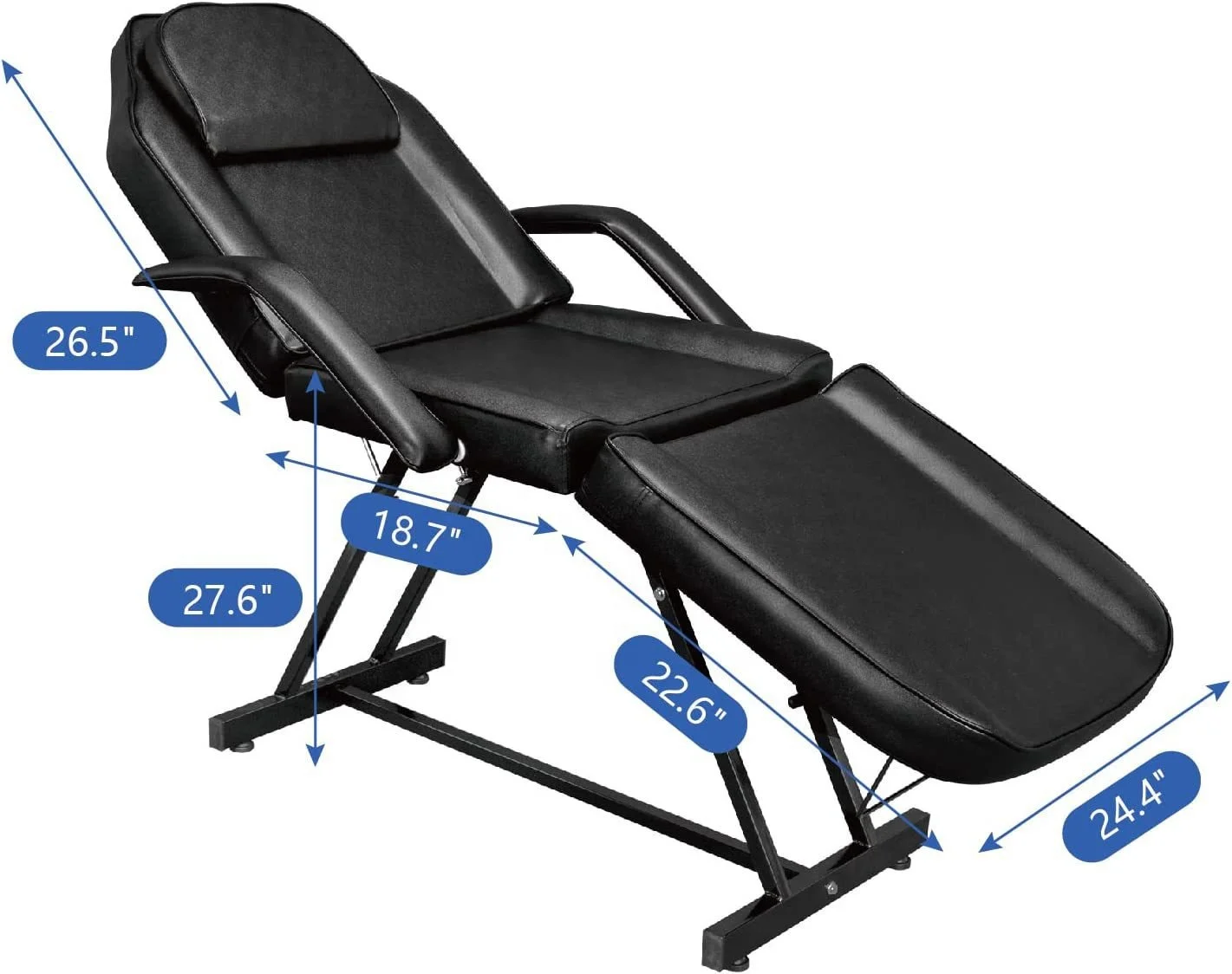 Adjustable PU Leather Spa Bed Modern Salon Massage Table For Haircut Oil Hair Waxing & Tattoo Services