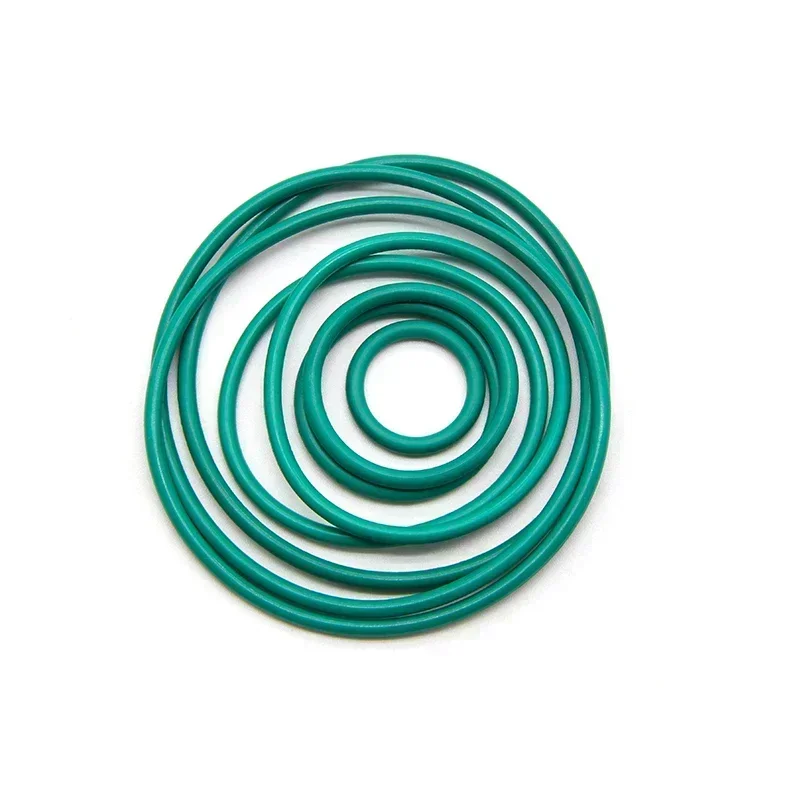 10pcs Green FKM O Ring CS 1/2/3.1/4mm OD 5-70mm Insulated Oil High Temperature Resistance Fluorine Rubber FKM O-Ring Seal Gasket