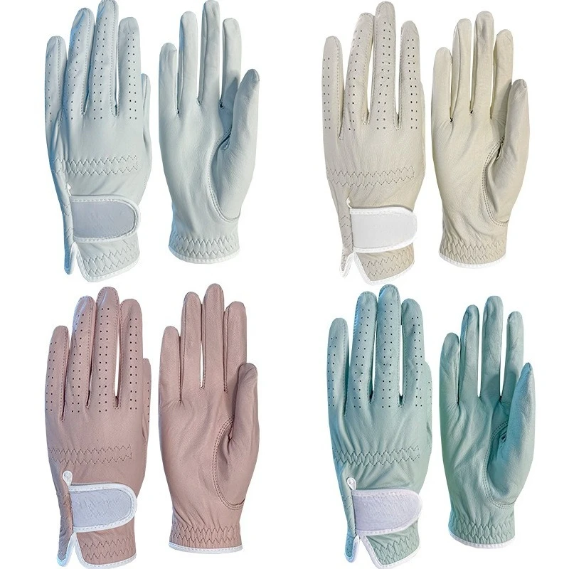 

Golf gloves for women, all sheepskin non-slip and breathable, professional durable hands gloves