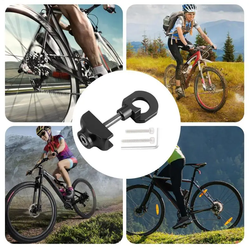 أداة ضبط التوتر لسلسلة الدراجة، جهاز تثبيت ركوب الدراجات المحمول للنساء والرجال لتحسين سلامة ركوب الدراجات