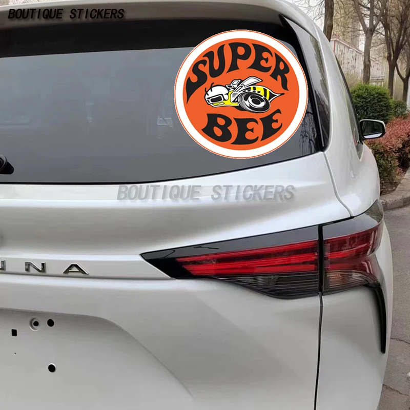 High quality Super Bee logo car sticker waterproof PVC car truck window bumper wall laptop luggage compartment sticker