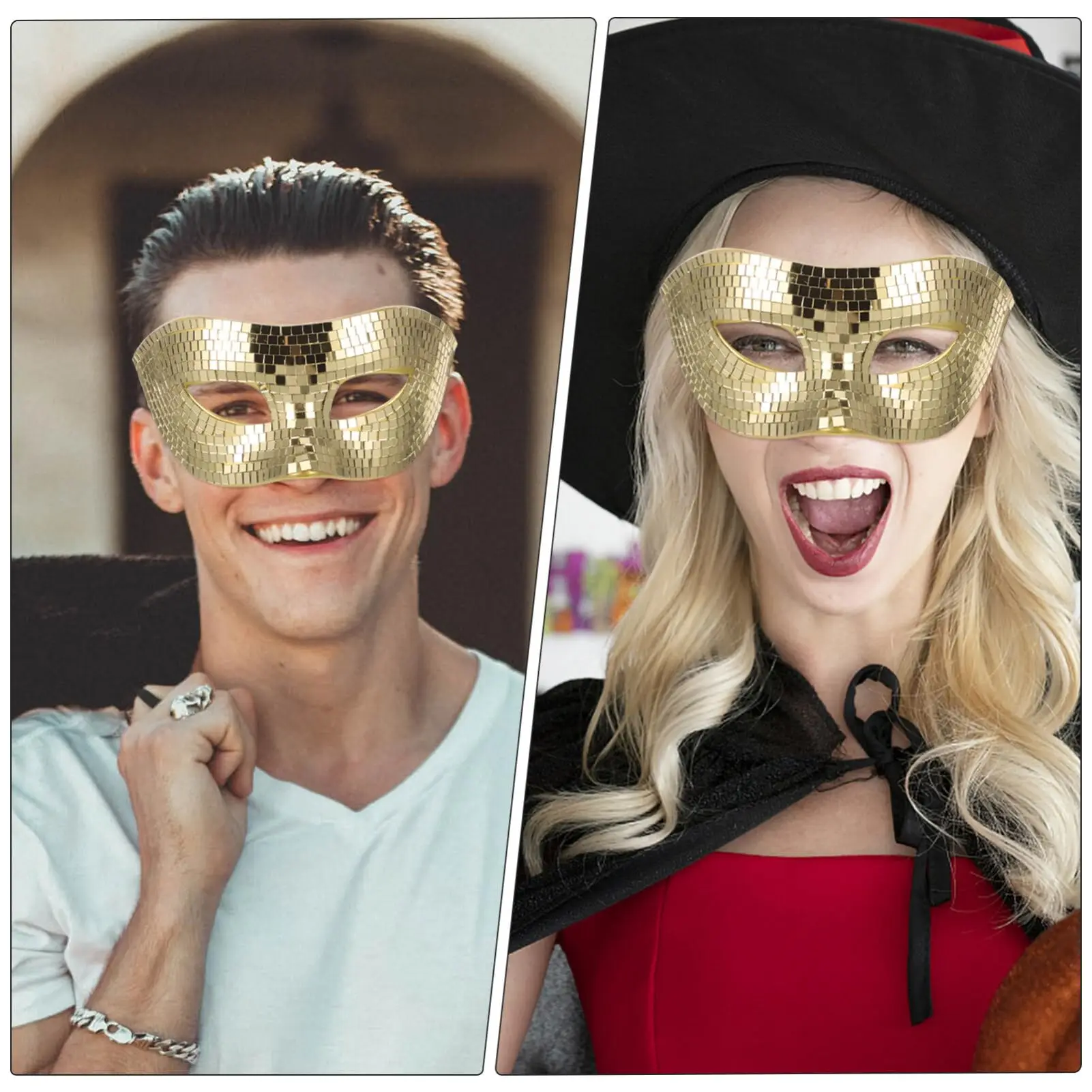 Bar Street Dance Disco Glitter Mask Cosplay Mirror Shiny Music Masks Halloween Masquerade Dress Up Party Costumes Props 6