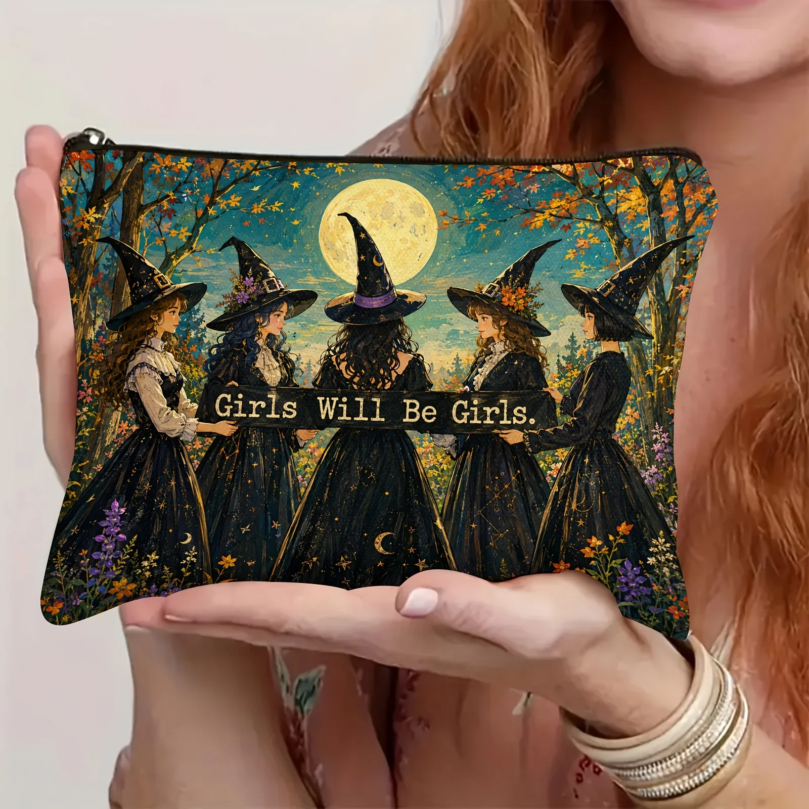 A Humorous, Magical-Themed Cosmetic Item, Perfect for Travel And Everyday UseGift for Sisters, Students, And Adults Halloween