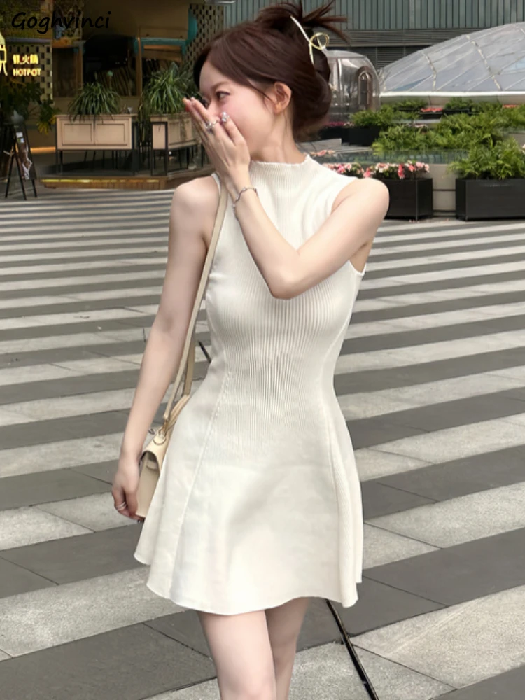 Sleeveless Dresses Women Fashion Elegant Knitting Summer Empire Tender Simple Solid Korean Style Temperament Leisure Mini Cozy - AliExpress 200000345 Sleeveless Dresses Women Fashion Elegant Knitting Summer Empire Tender Simple Solid Korean Style Temperament Leisure Mini Cozy - AliExpress 200000345