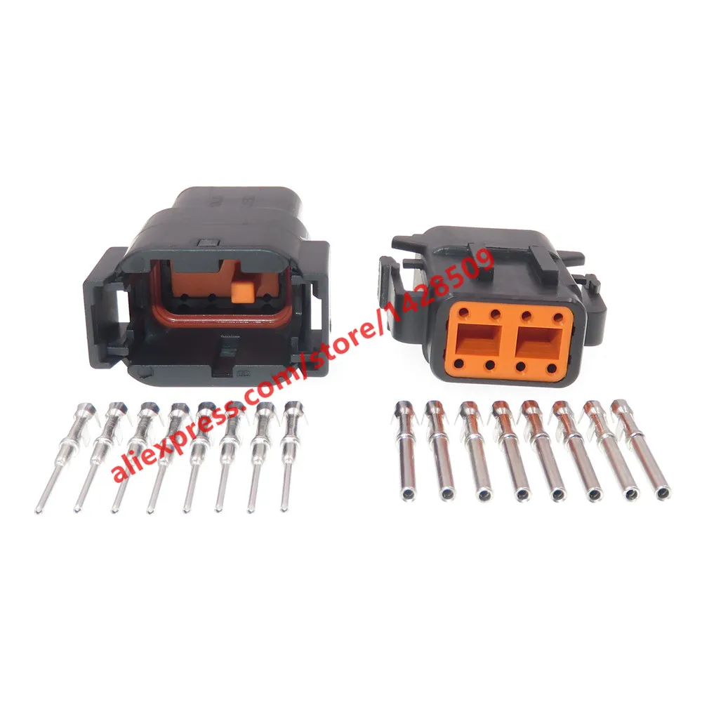 1 Set 8 Pin DEUTSCH DTM Waterproof Plug Car Wiring Sockets Automotive Electric Connector For Auto DTM04-08PB DTM06-08SB