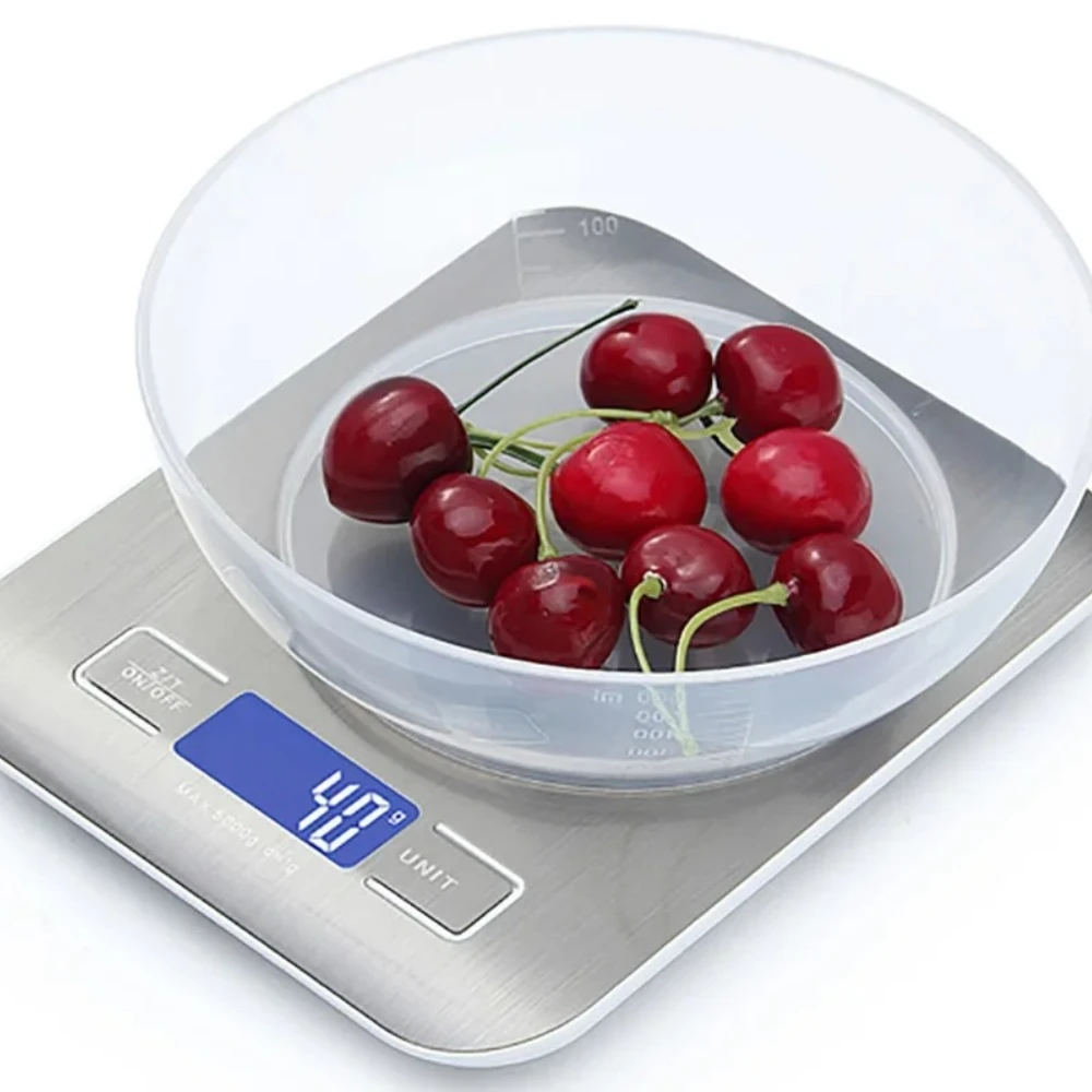 10/5Kg Kitchen Digital Scale Usb/Battery Charging Electronic Smart Balance LCD Precision Weight Scales For Food Cooking Backing