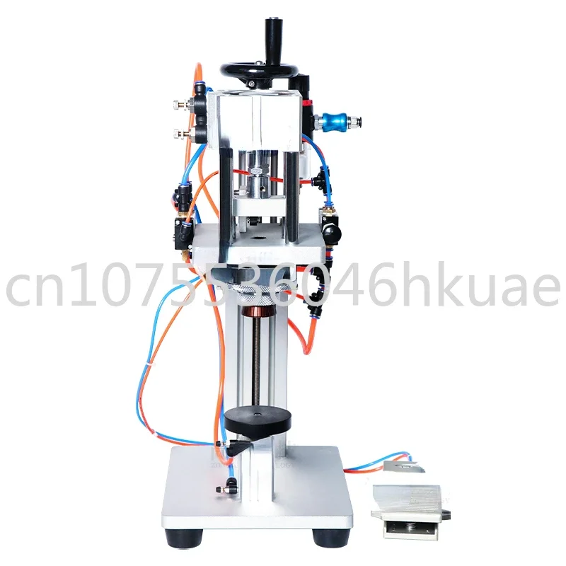 Small Semi-automatic Pneumatic Perfume Bottle Lock Capping Machine Desktop Rolling Machine