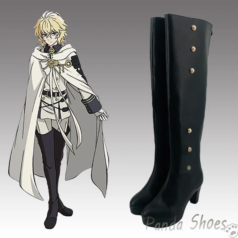 Anime Seraph of The End Mikaela Cosplay Shoes Anime Game Cos Comic Cosplay Costume Prop Shoes for Con Halloween Party