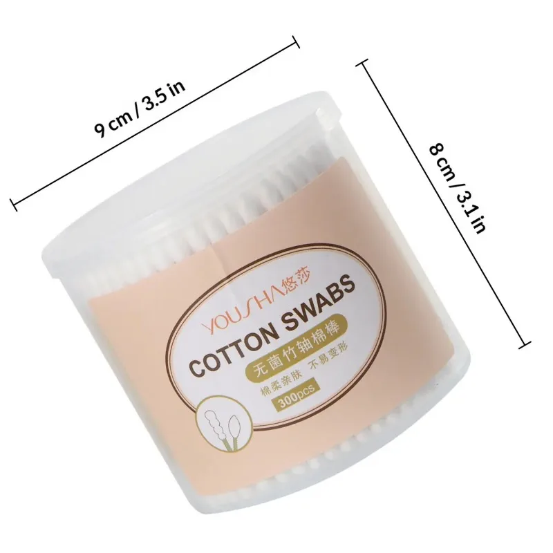 600Pcs Double Head Cotton Swabs Extra Long Gentle Ultra Absorbent Lint Free for Makeup Application Removal Touch Up Beauty Tools
