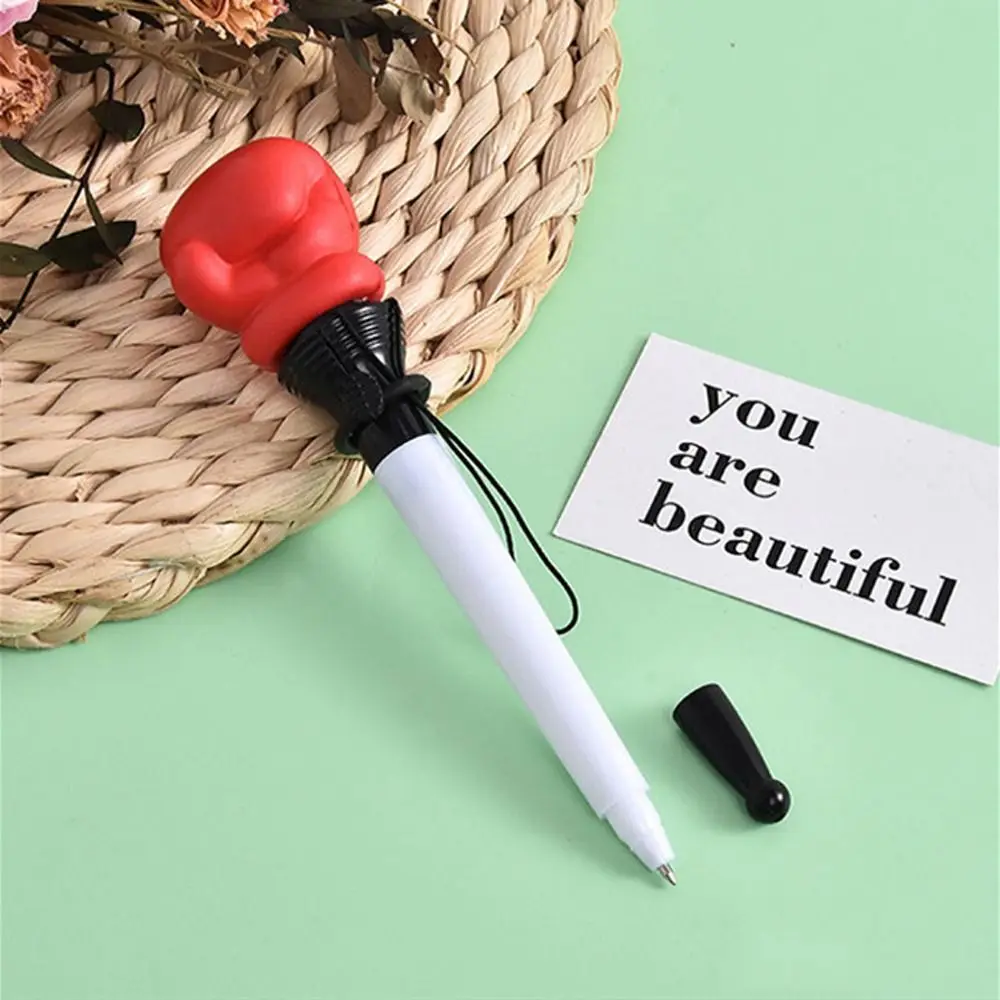 

Unique Smooth Writing Bouncing Ballpoint Pen Gel Pen Funny Shape Boxing Glove Pen Signing Kawaii Fist-shaped Pen School Office
