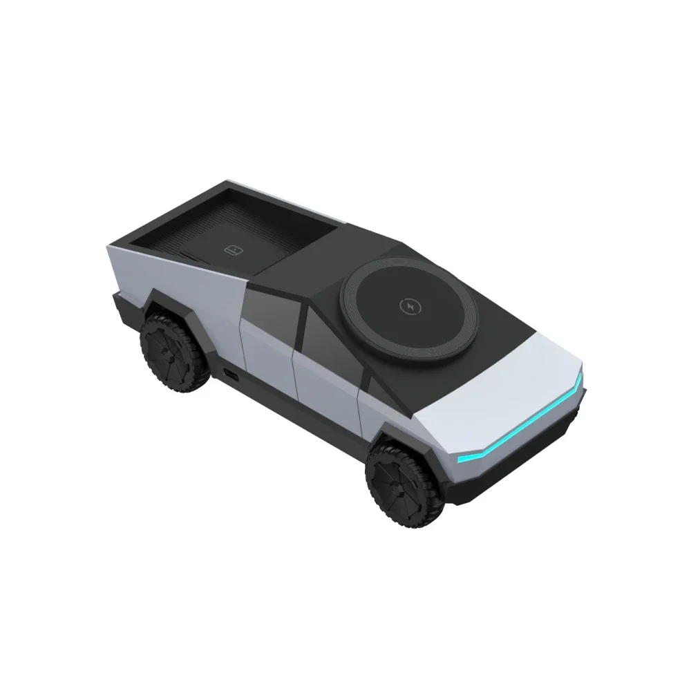 Desktop Cyber 3 in 1 Magnetic Fast Wireless Charger Phone Stand For IPhone 17 16 Pro Max Apple & Samsung Watch Airpods Pro - náhled 3