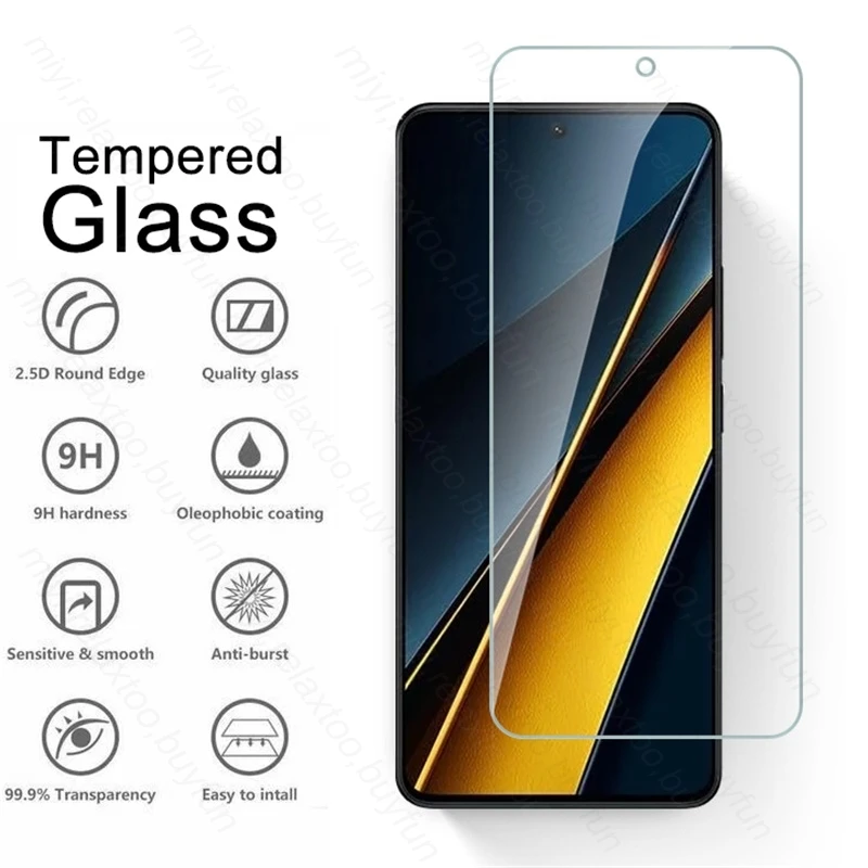 For Xiaomi Poco X6 Pro 5G Glass 2PCS Protective Glas Poko Little X6 X 6 Pro 6Pro X6Pro Tempered Glass Screen Protector PocoX6pro